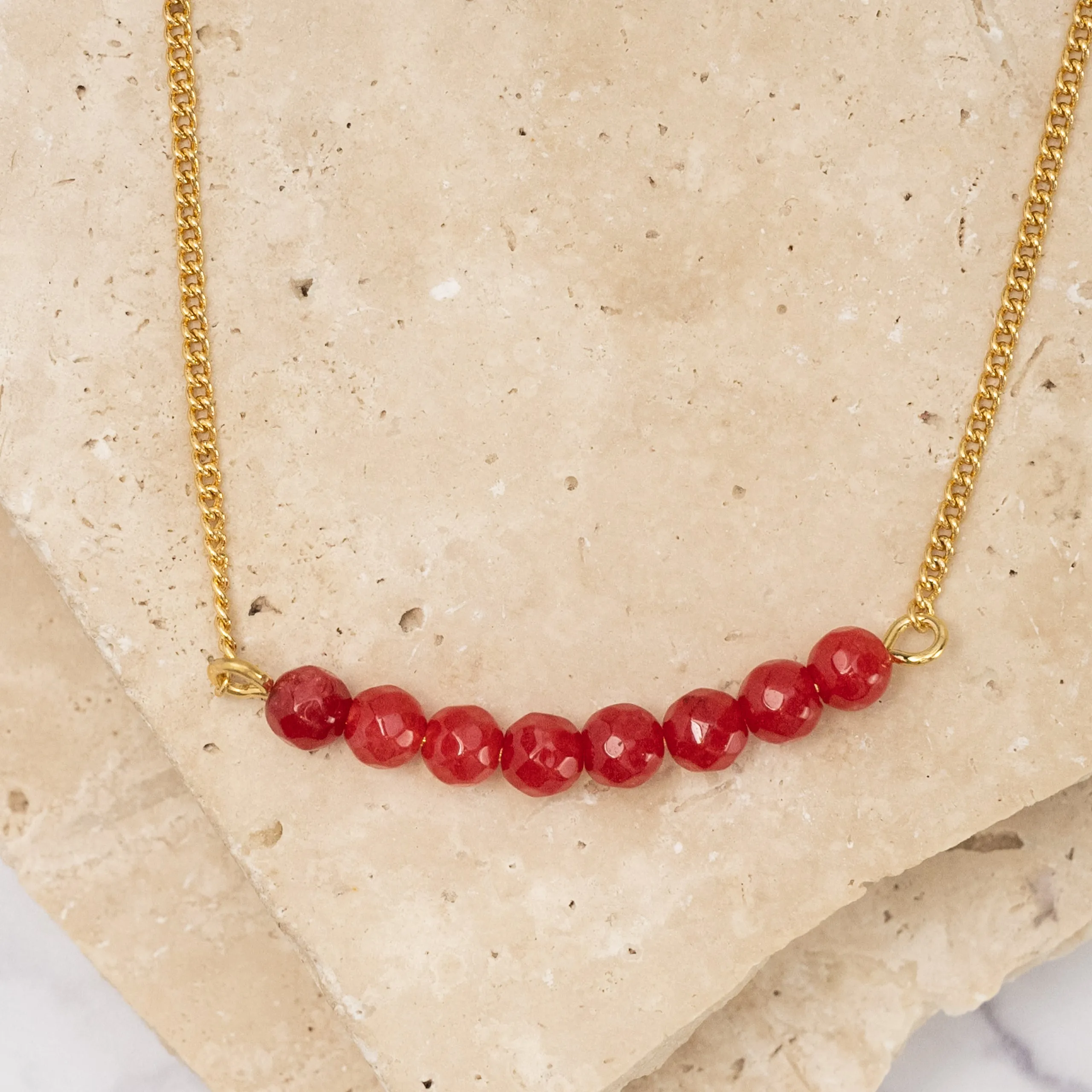 Della ruby quartz necklace