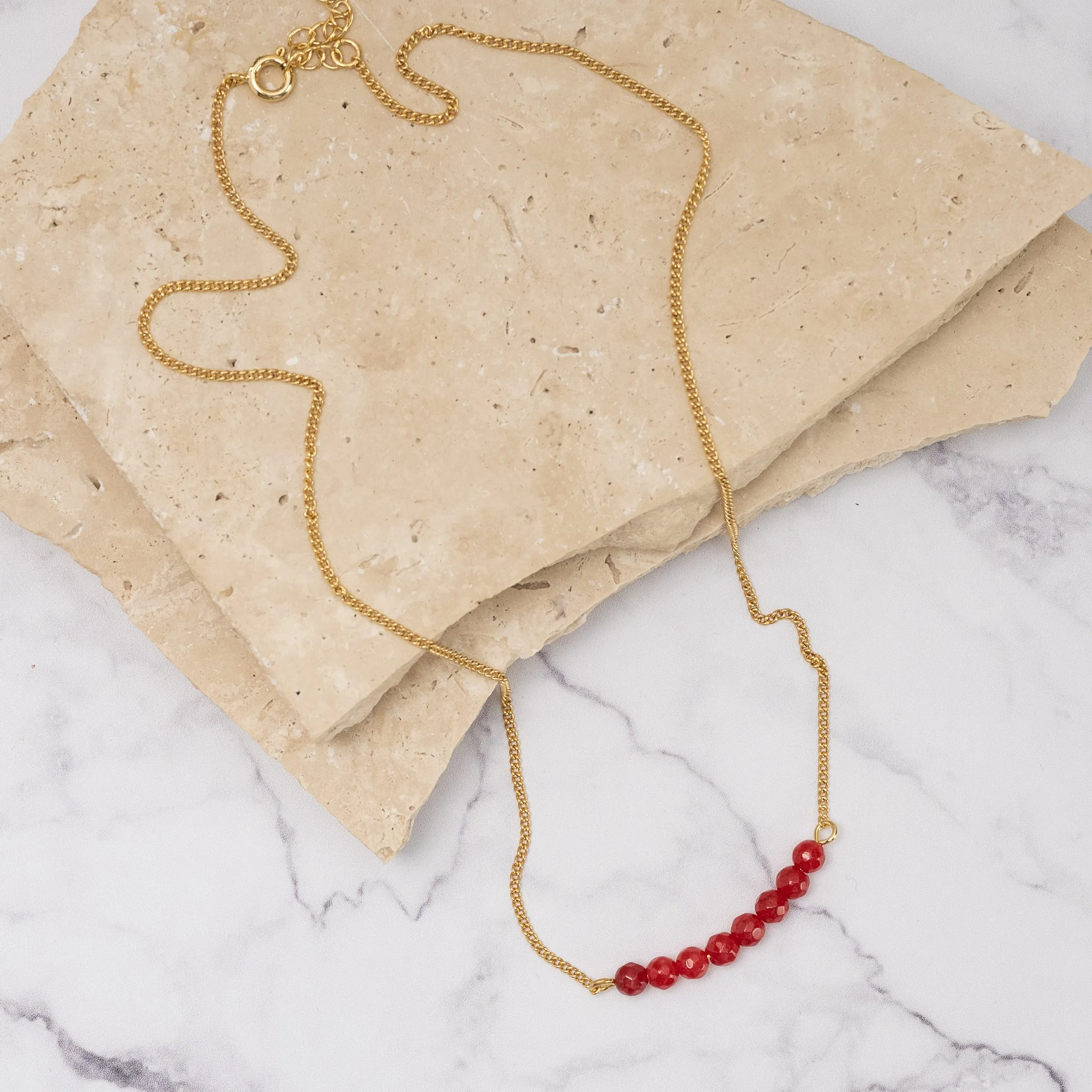 Della ruby quartz necklace