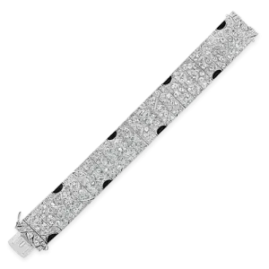 Diamond & Onyx French Estate Bracelet