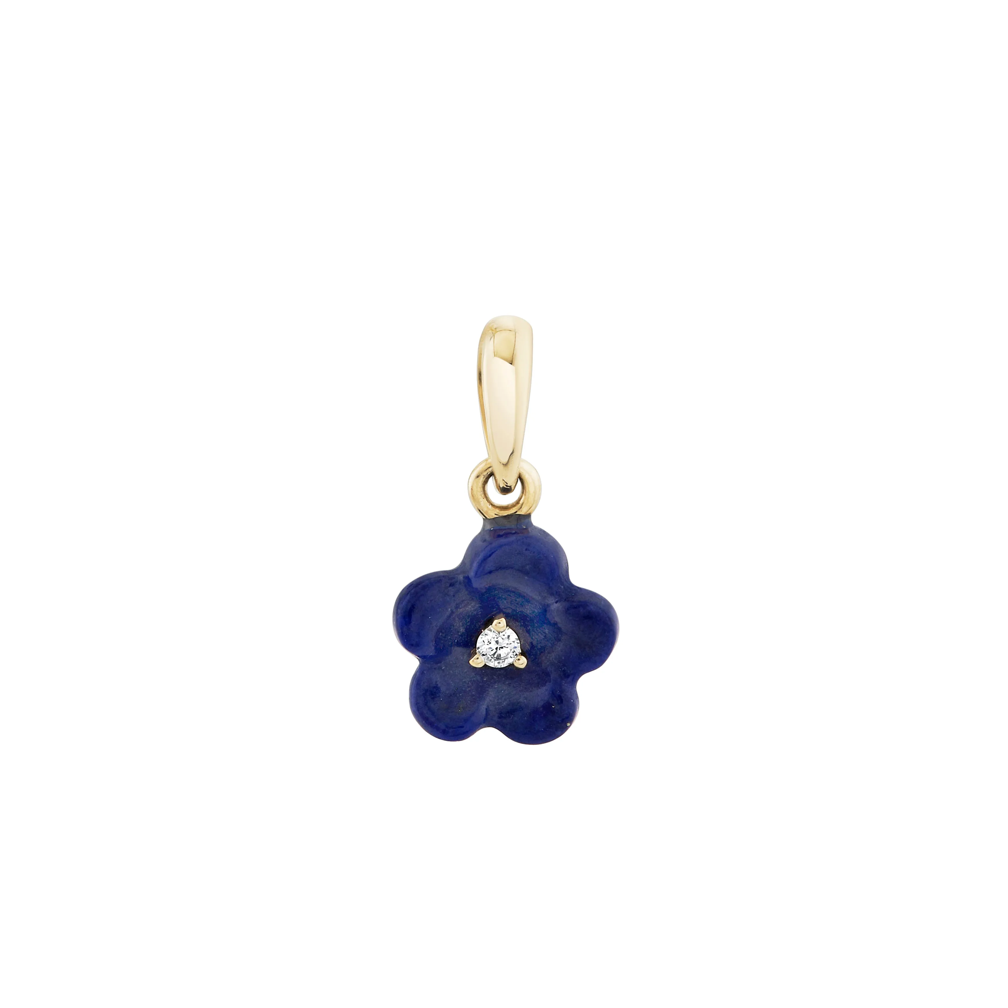 Diamond Blossom Lapis Lazuli Charm