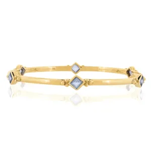 Divinity Princess Bangle - Gold Blue Topaz