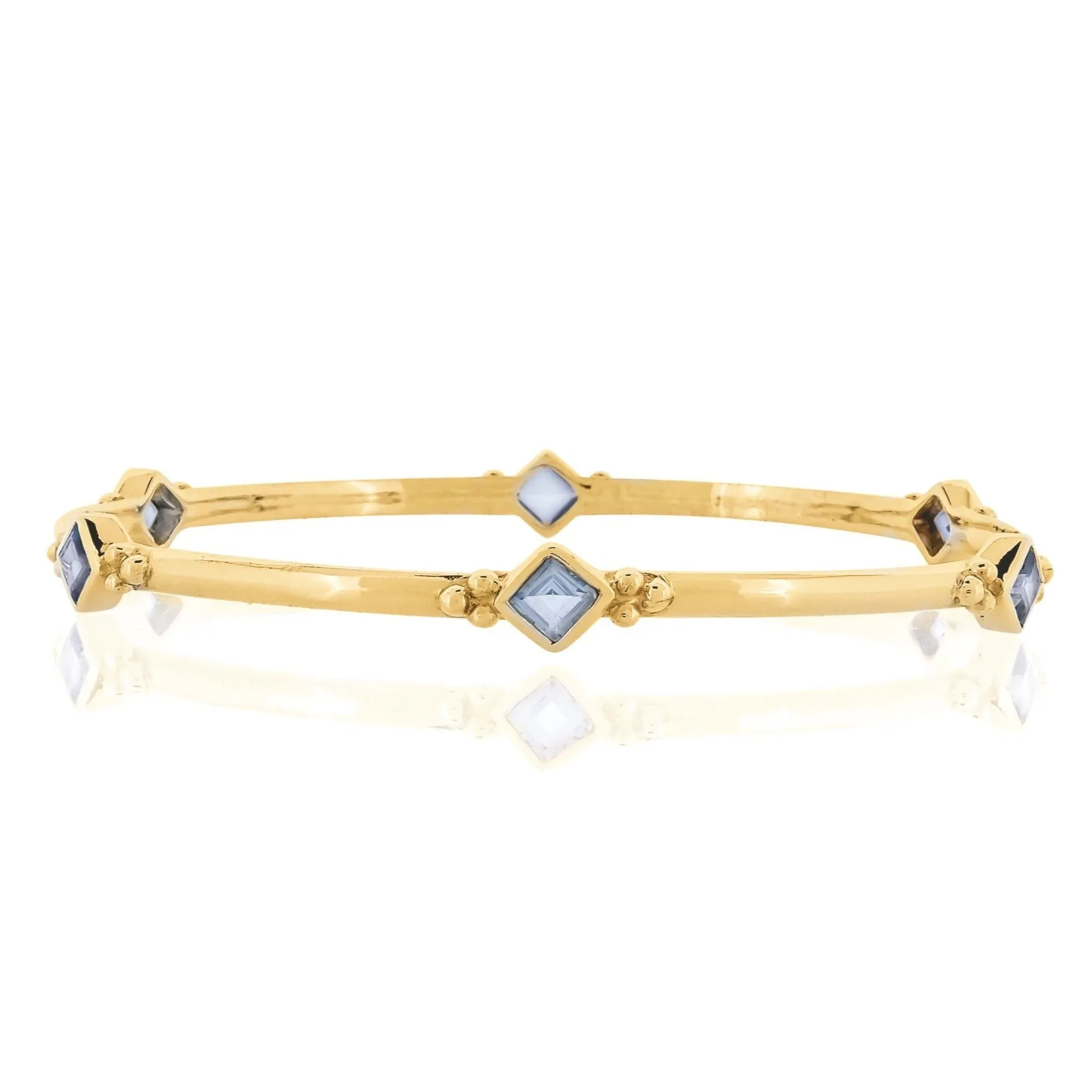 Divinity Princess Bangle - Gold Blue Topaz