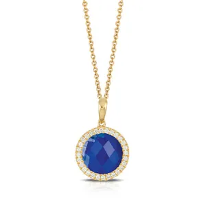 Doves Royal Lapis and Diamond Necklace P7107LP