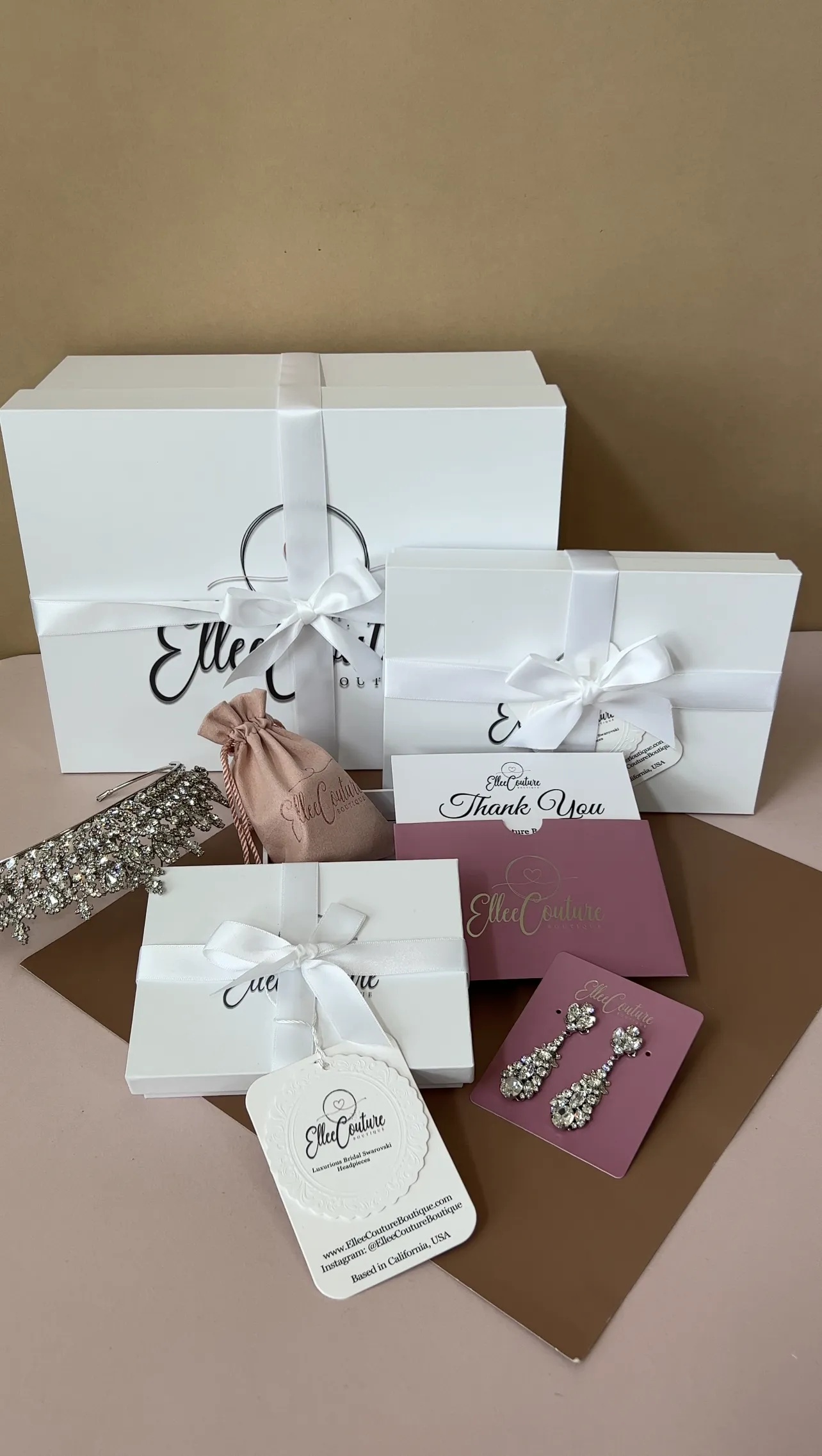 Ellee Real Bride Adorned with REALE Swarovski Crystals Wedding Tiara