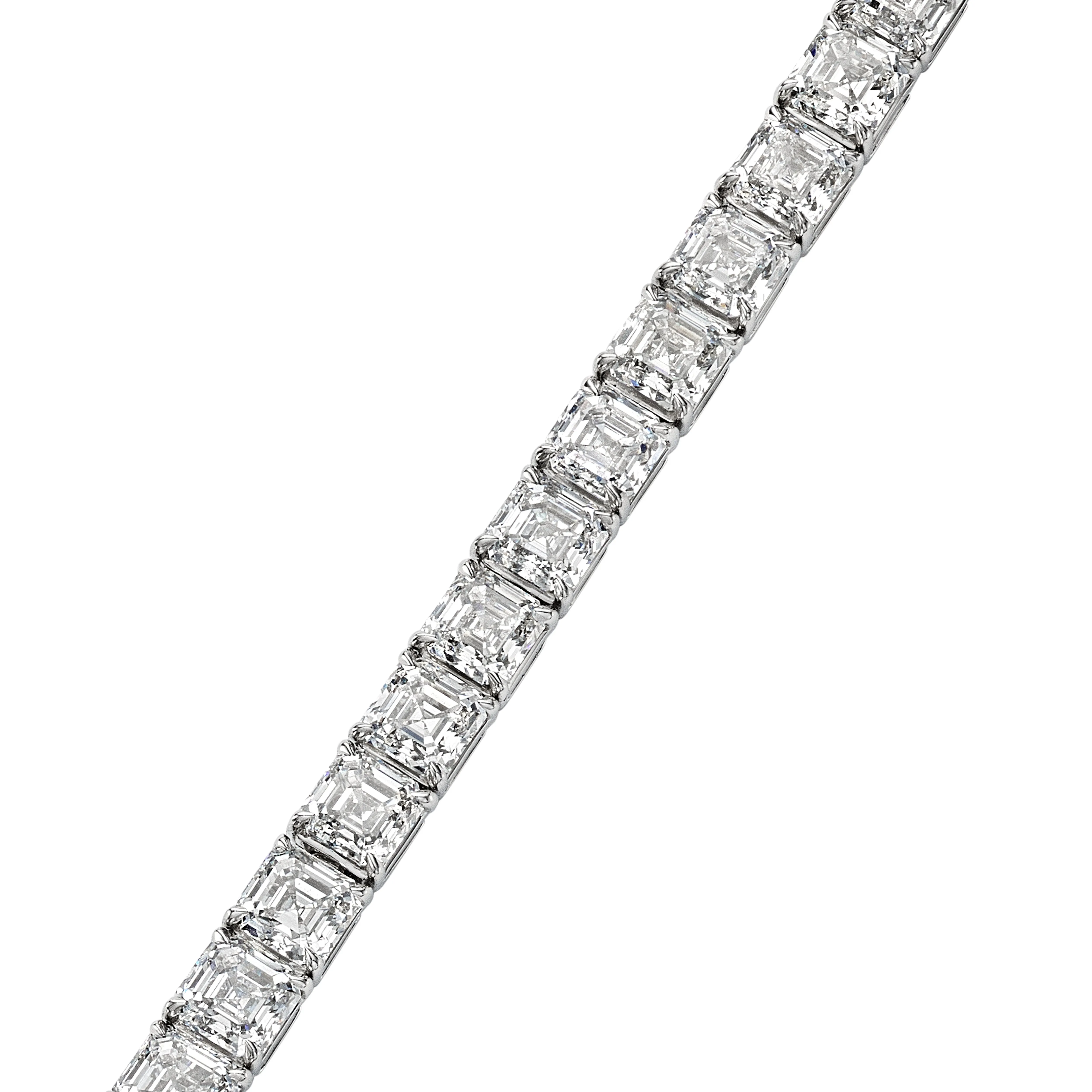 Emerald Cut Diamond Tennis Bracelet, 19.5 CT