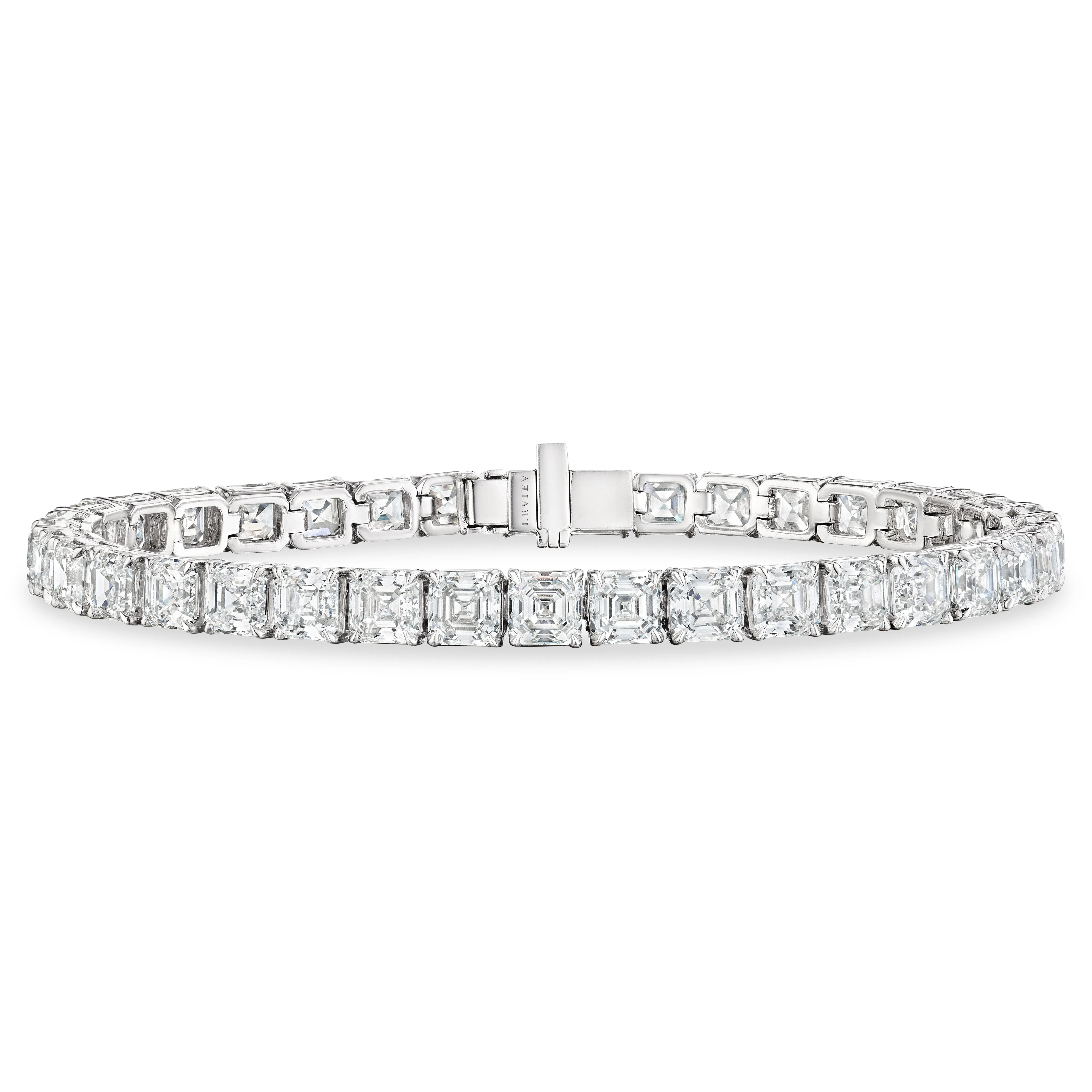 Emerald Cut Diamond Tennis Bracelet, 19.5 CT