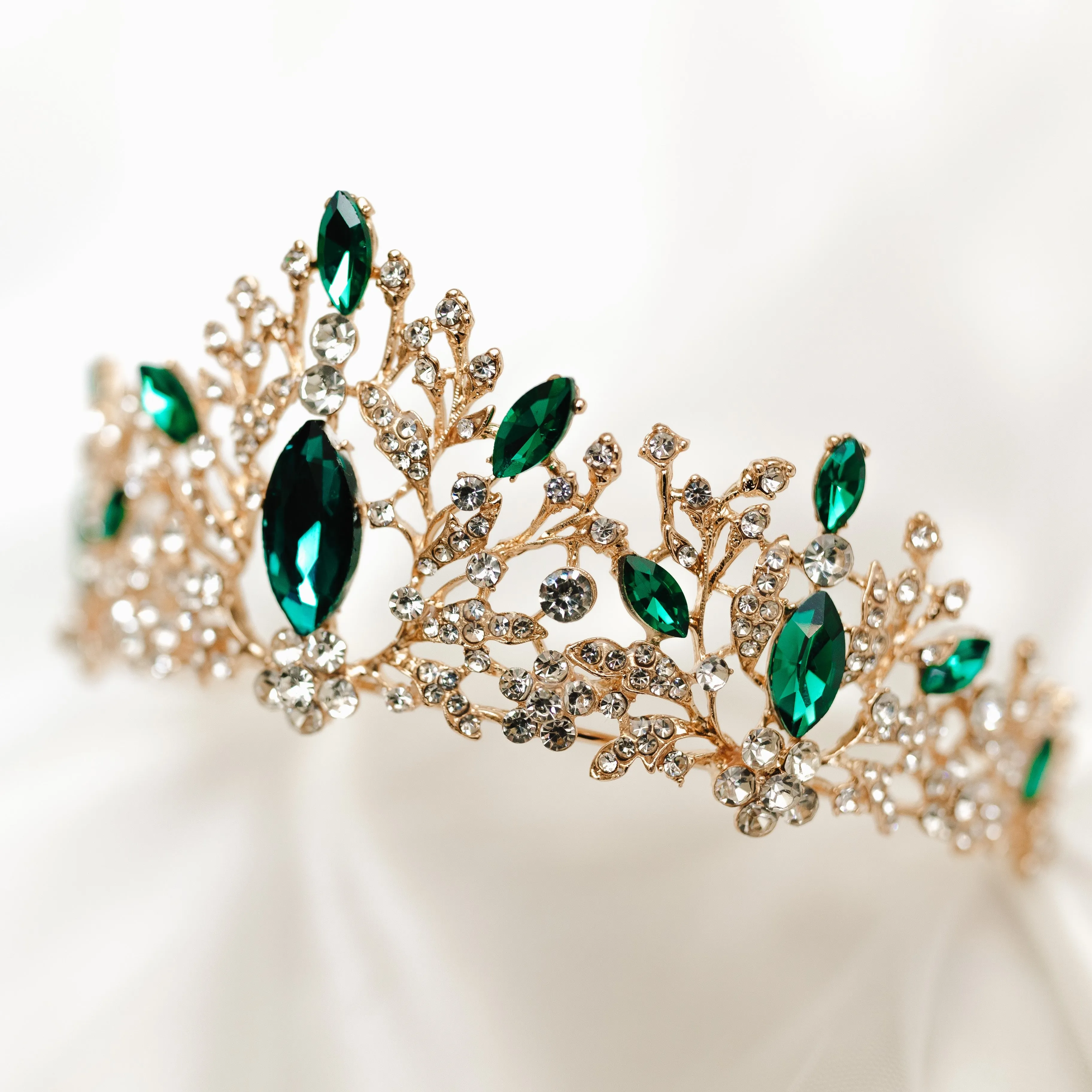 Felicity's Tiara in Green & Gold