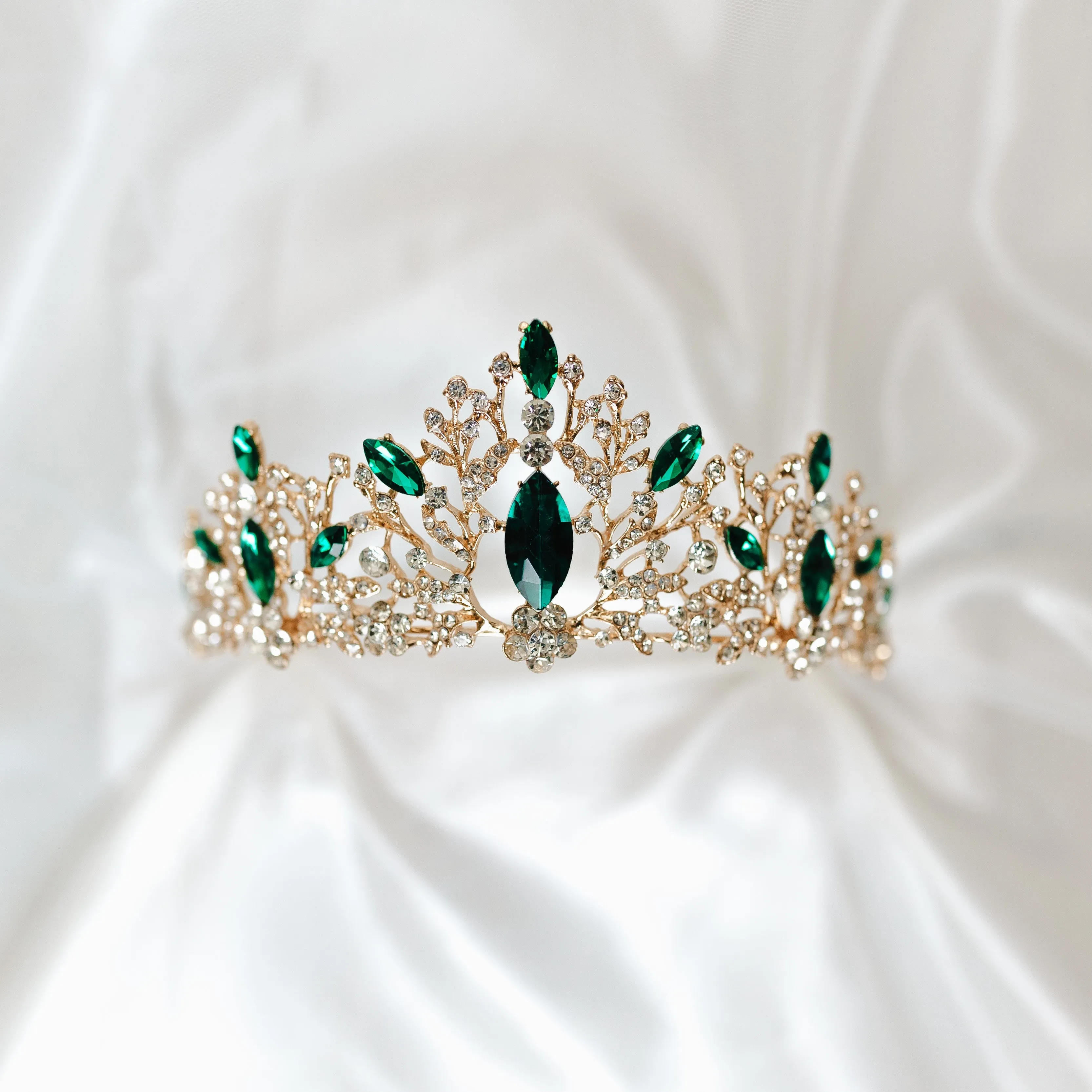 Felicity's Tiara in Green & Gold