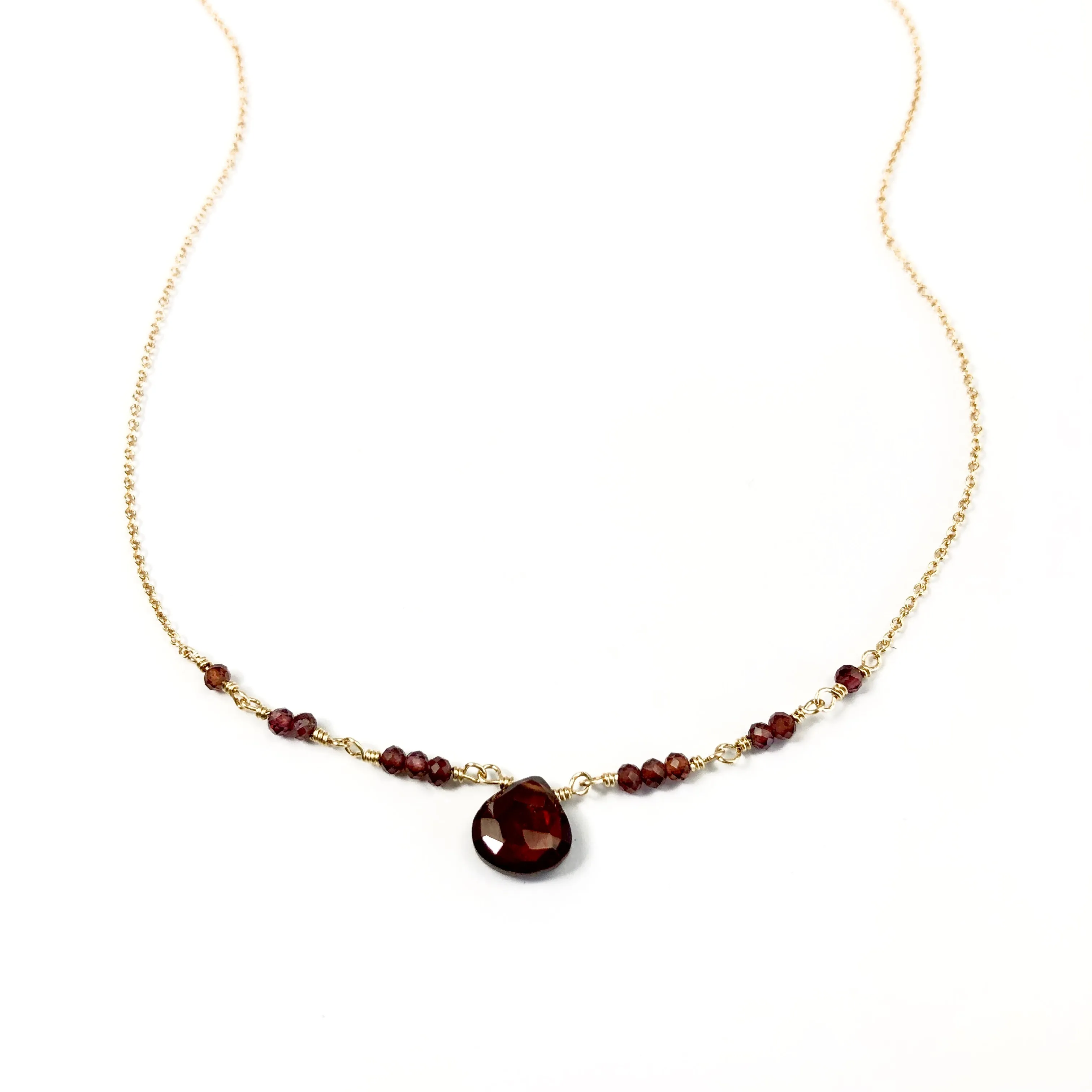 Garnet New Band Necklace