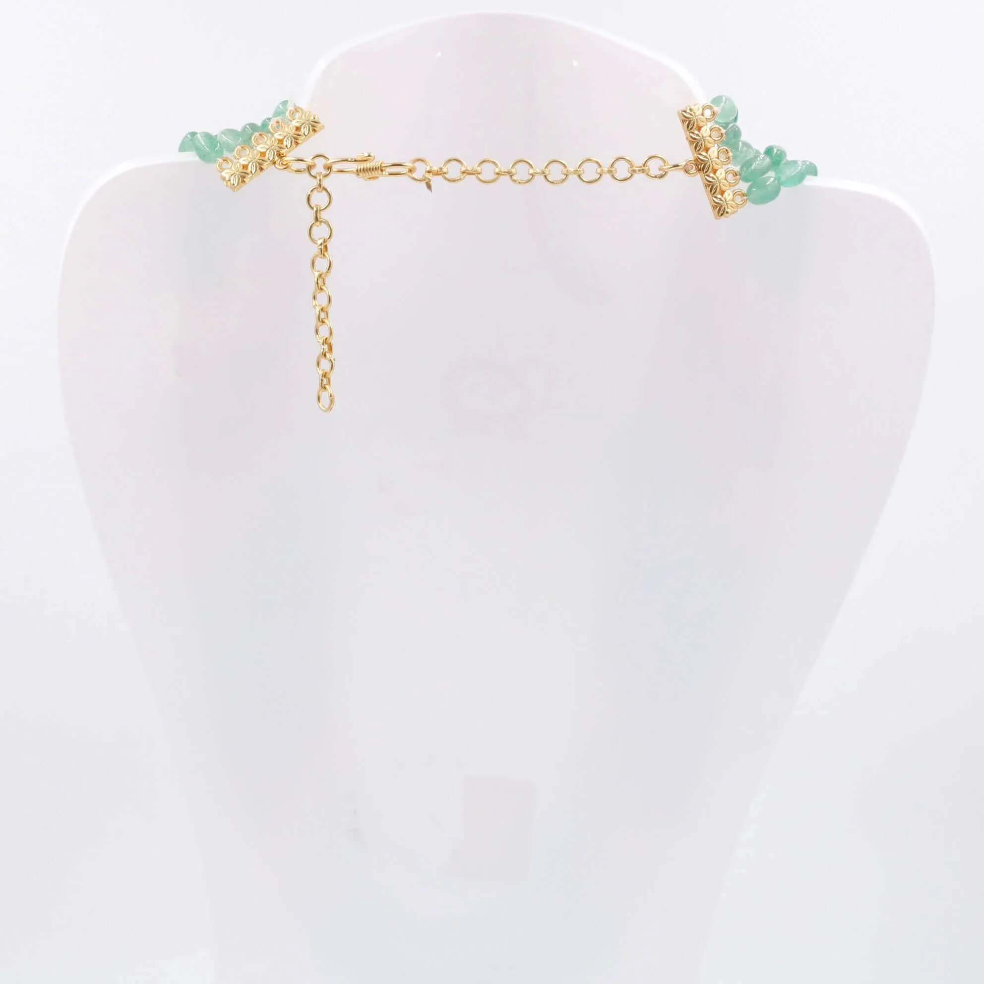 Gemstone w/ Fresh Water Pearl Necklace Ruby w/ Fresh Water Pearl & Aventurine Quartz Necklace Indian Necklace Layered Necklace SKU: 6143124