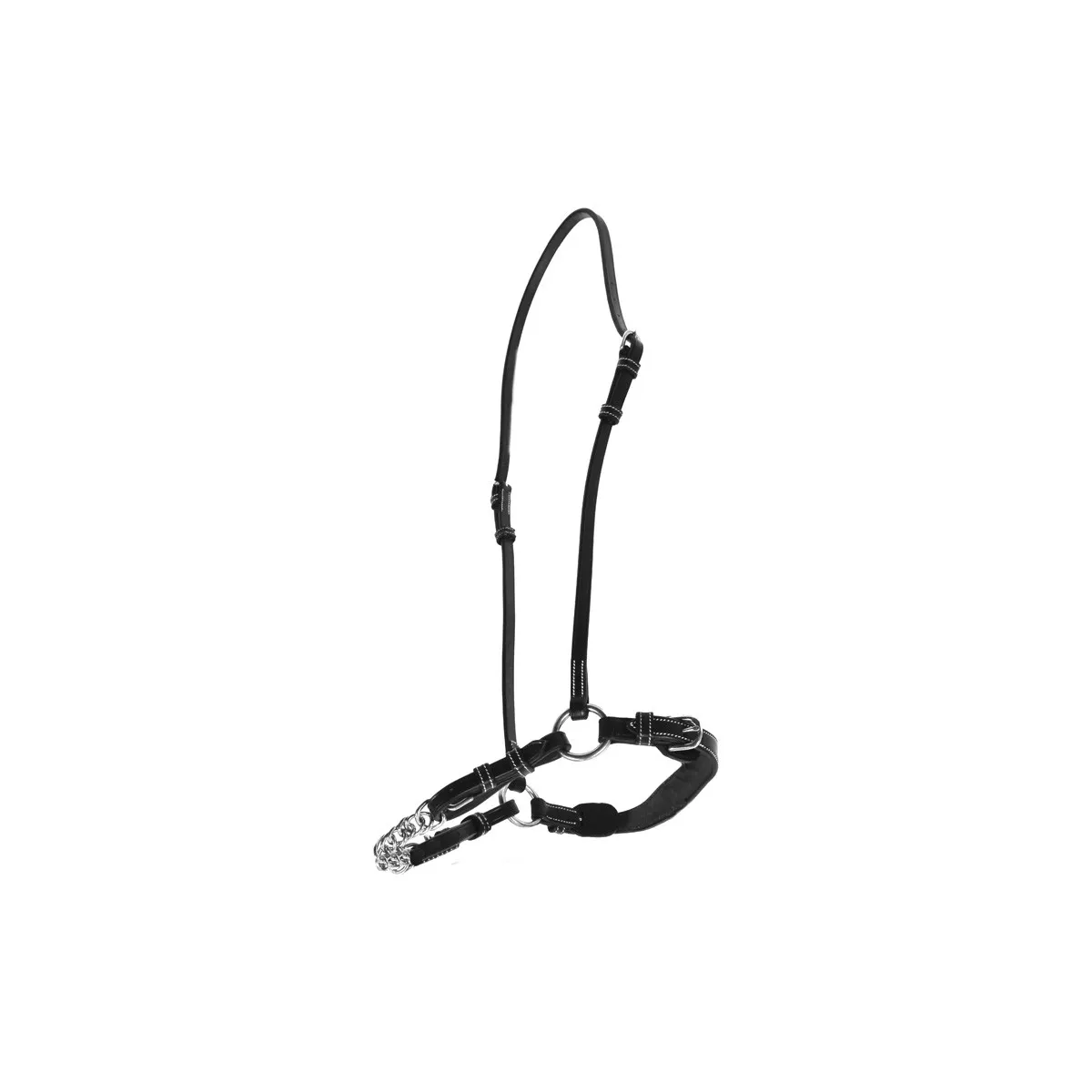 GERMAN HALTER WITH CHAIN Black