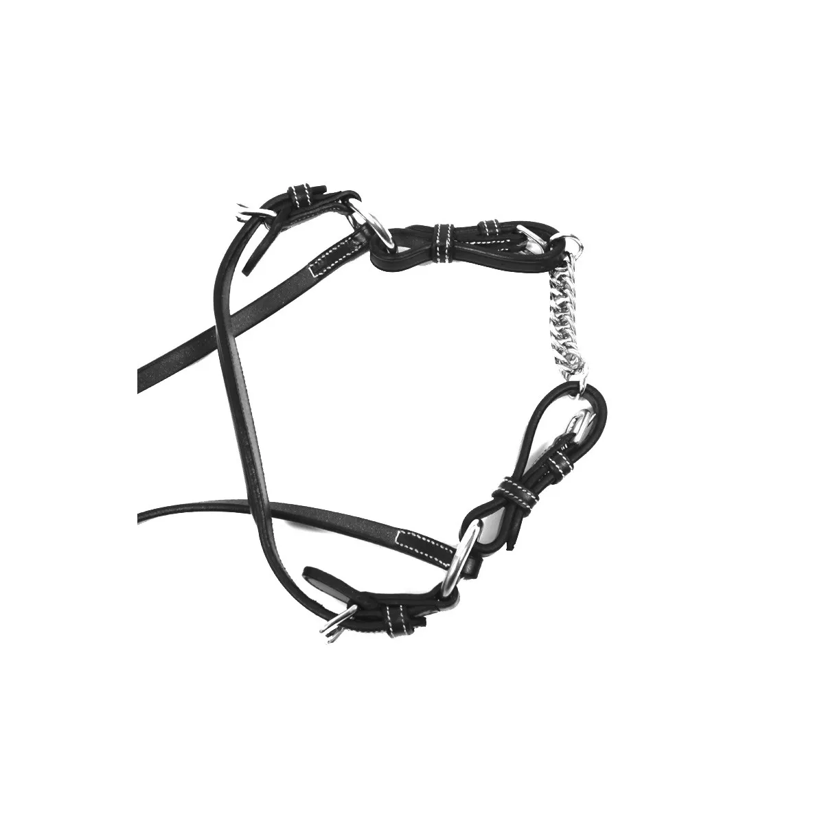 GERMAN HALTER WITH CHAIN Black