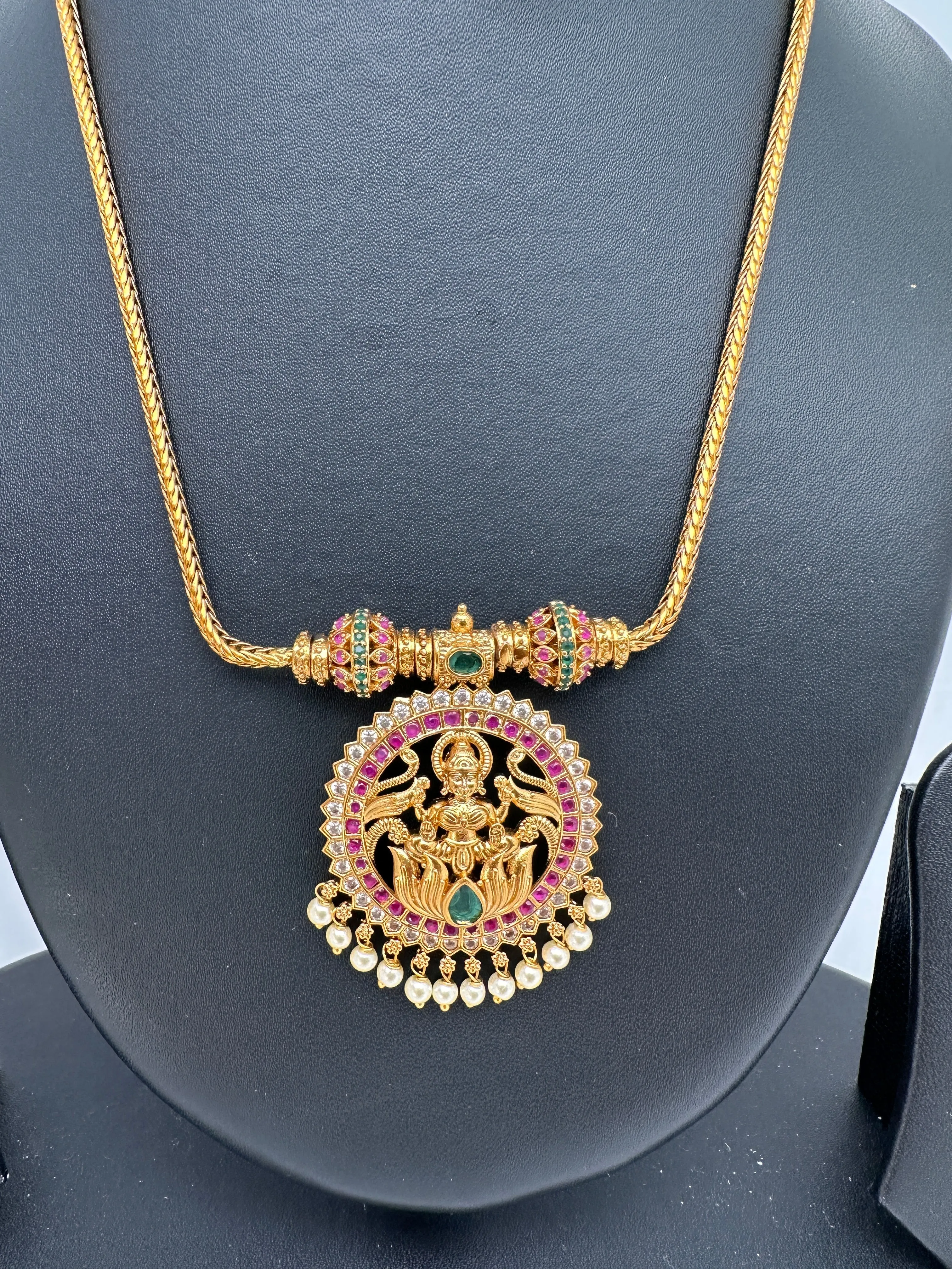 Goddess Lakshmi Chain Style Dainty Necklace