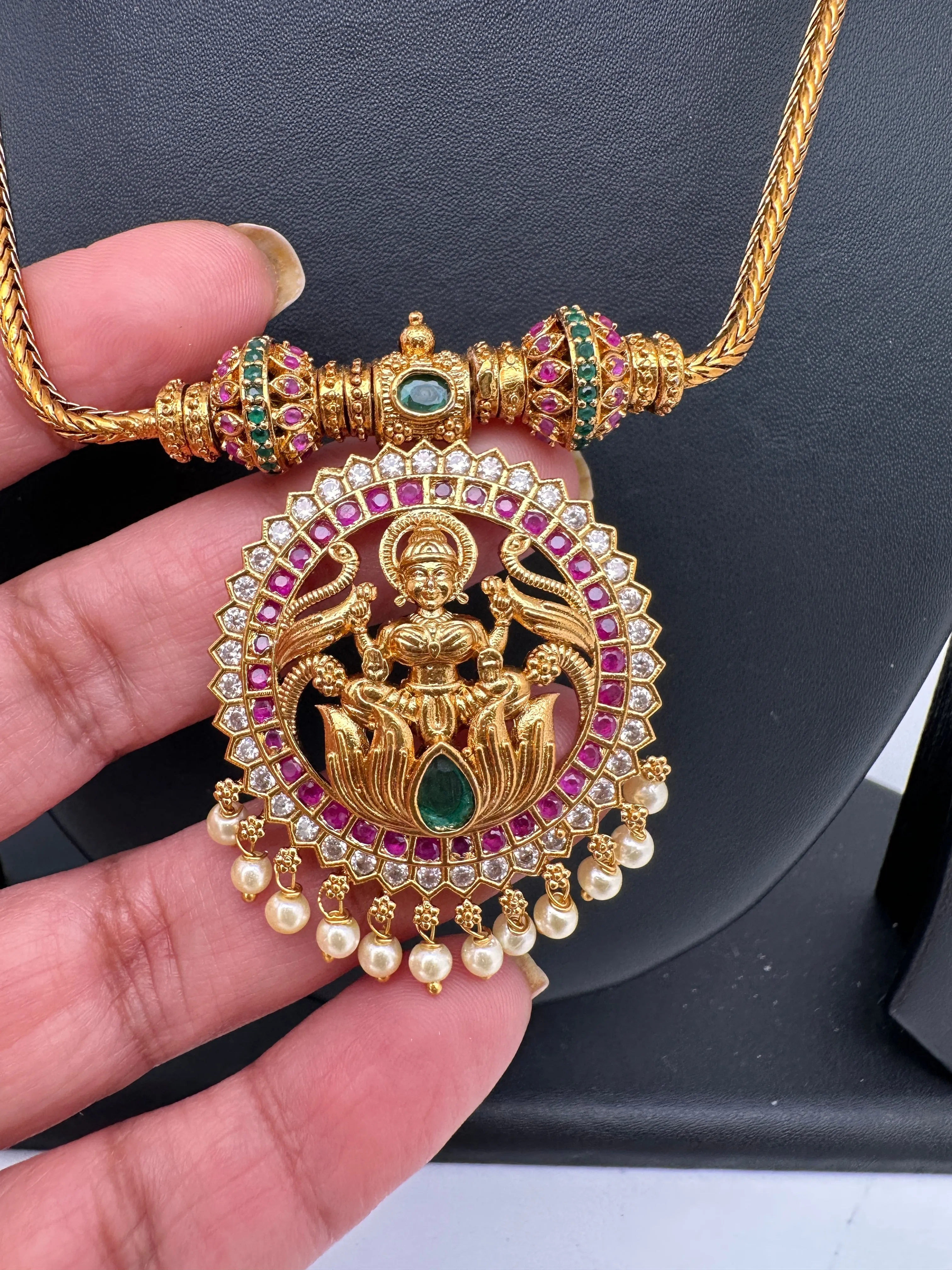 Goddess Lakshmi Chain Style Dainty Necklace