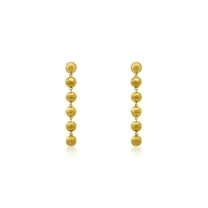 Gold Ball Dangle Earrings
