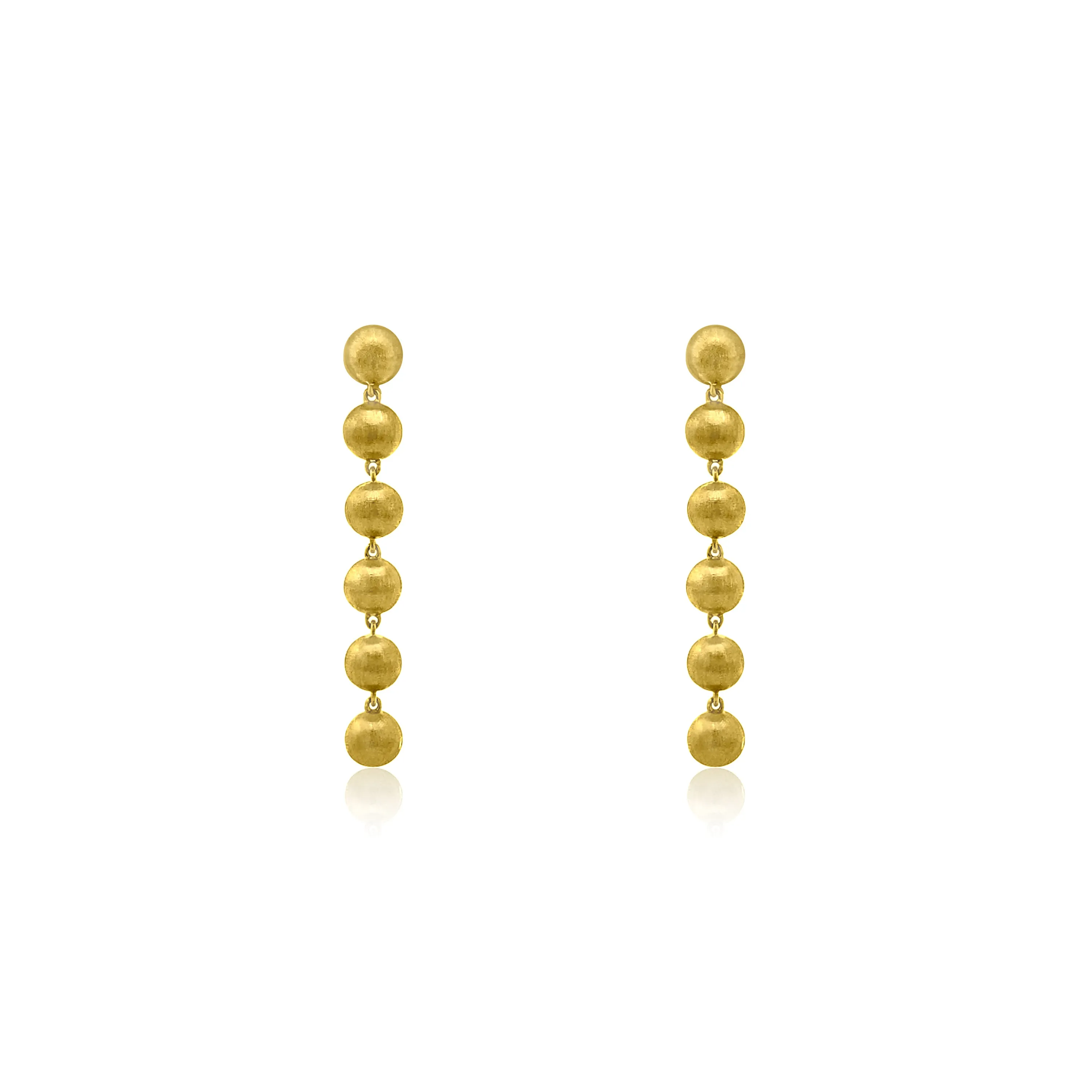Gold Ball Dangle Earrings