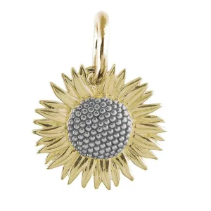 Gold Vermeil Sunflower Silver Charm