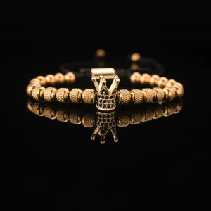 Golden Crown Pineapple Pearl Titanium Steel Bracelet-diamond