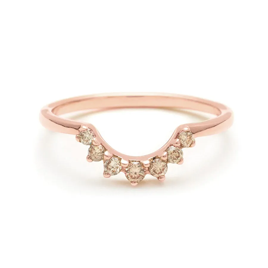 Grand Tiara Band - 14k Gold & Champagne Diamonds