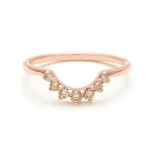 Grand Tiara Band - 14k Gold & Champagne Diamonds