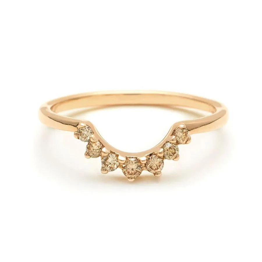 Grand Tiara Band - 14k Gold & Champagne Diamonds