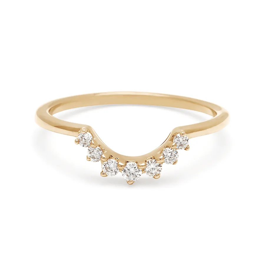 Grand Tiara Band - 14k Gold & White Diamonds