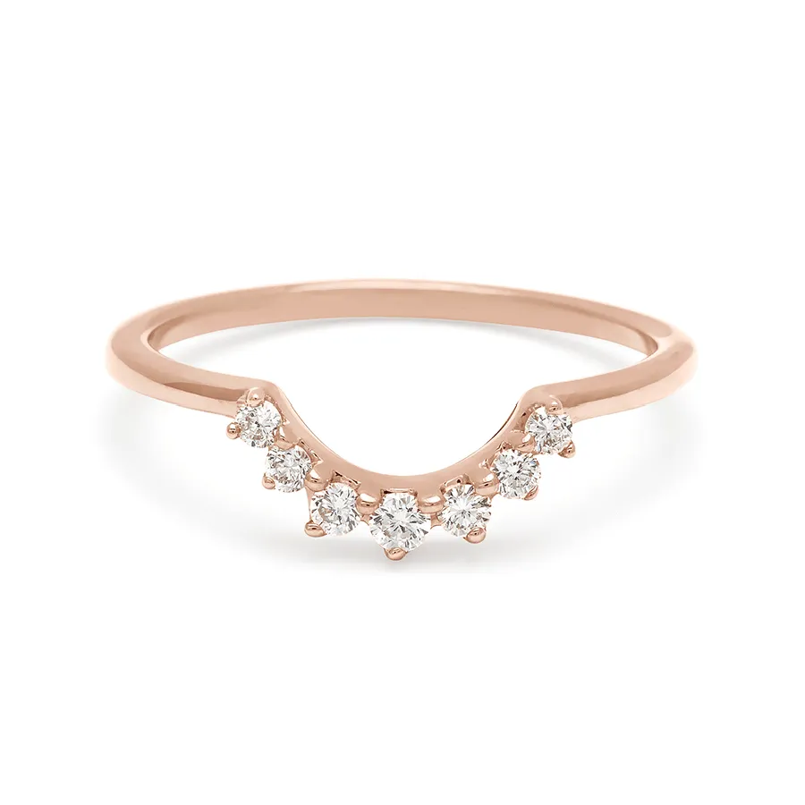 Grand Tiara Band - 14k Gold & White Diamonds