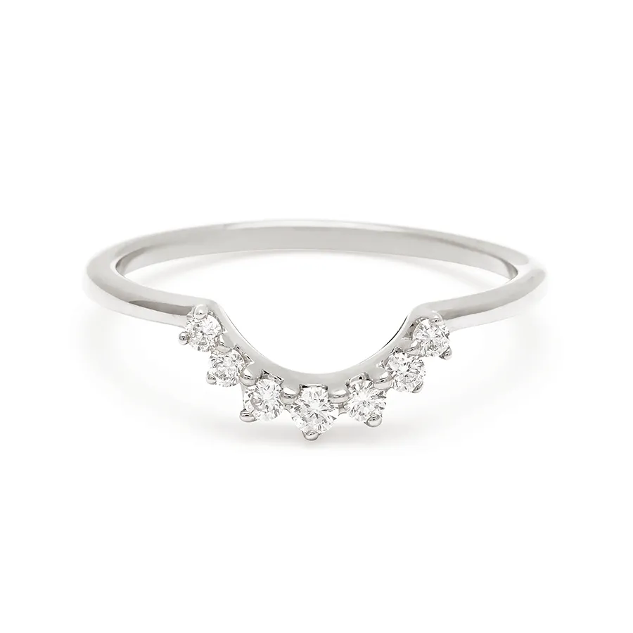 Grand Tiara Band - 14k Gold & White Diamonds