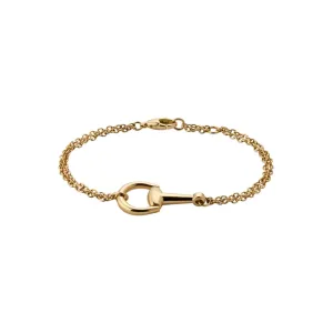 Gucci 18K Yellow Gold Horsebit Bracelet