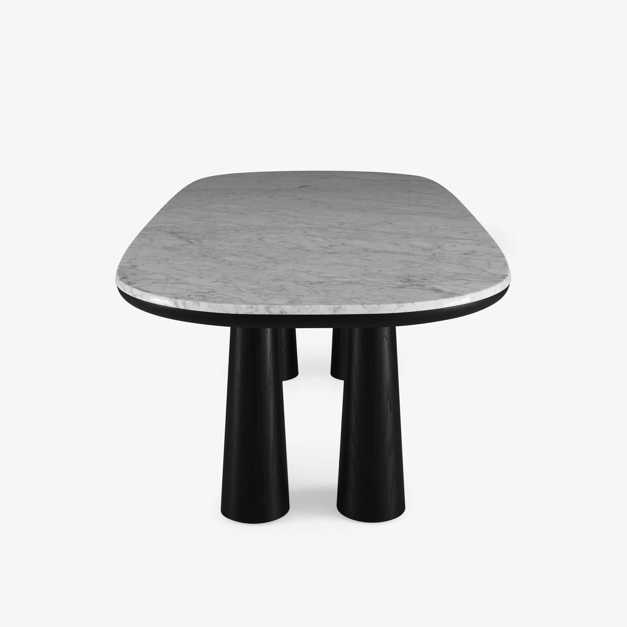 Hashira Dining Table Base In Black Stained Ash
