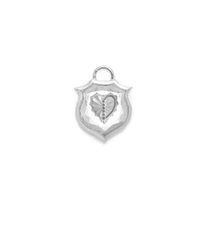 Heart Sealed Gemstone Crest White Gold
