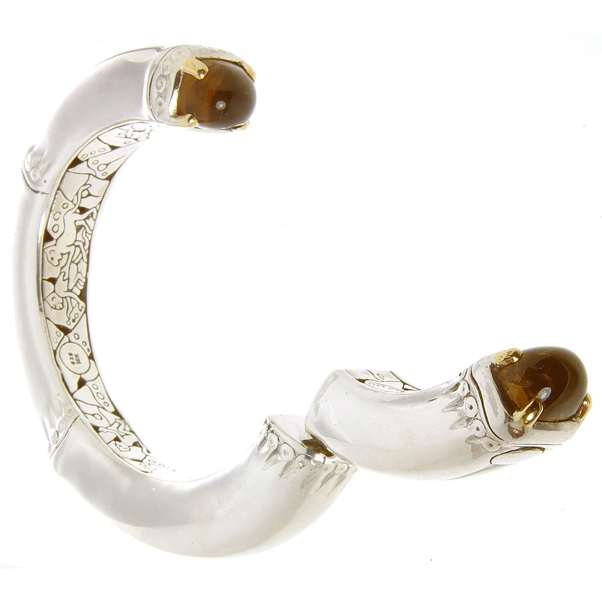 John Hardy Citrine Hinged Bangle Bracelet