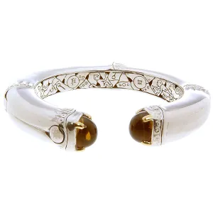 John Hardy Citrine Hinged Bangle Bracelet