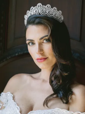 KHEDIVE Simulated Diamond Bridal Tiara