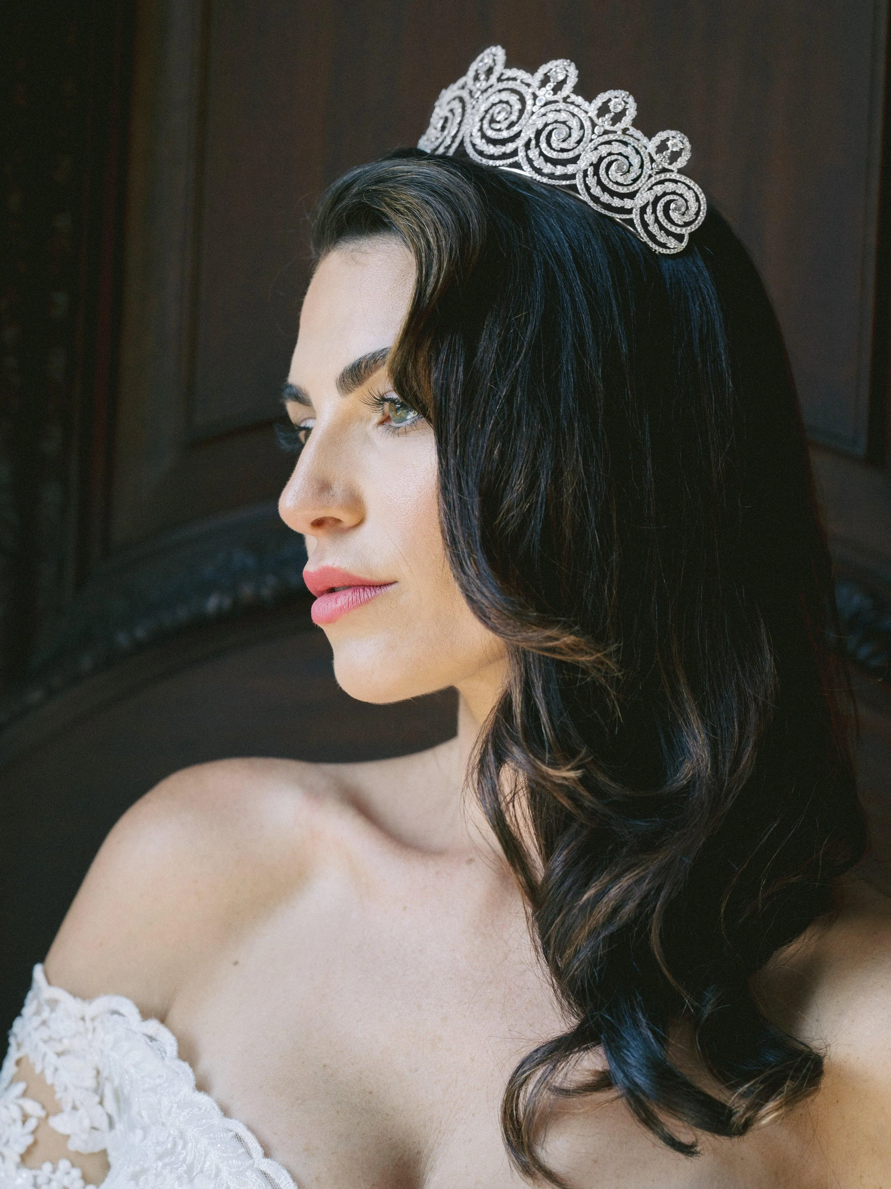 KHEDIVE Simulated Diamond Bridal Tiara