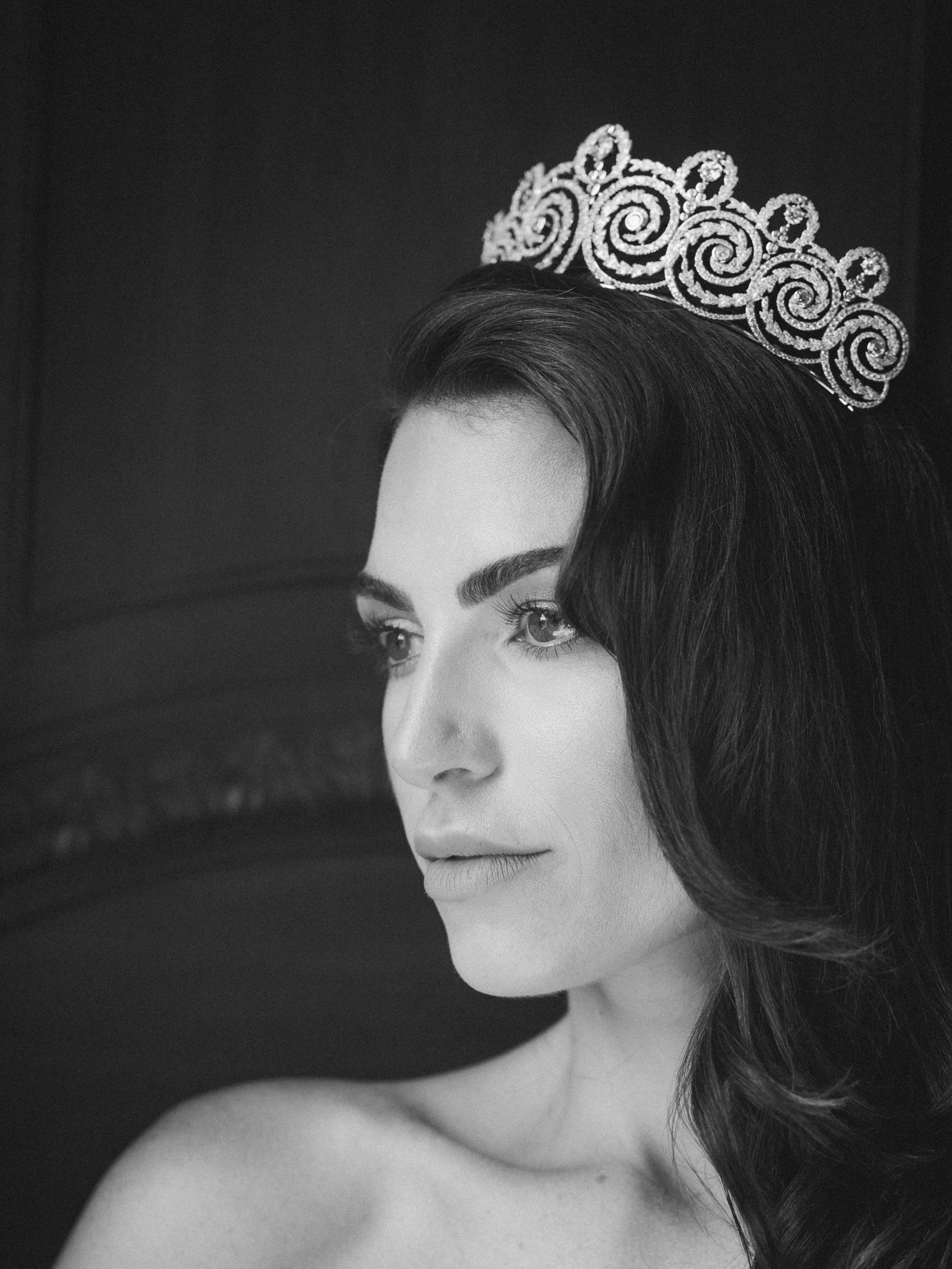 KHEDIVE Simulated Diamond Bridal Tiara