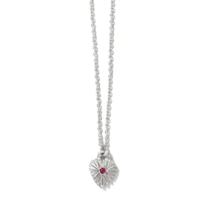 Kora Necklace, Ruby, Silver