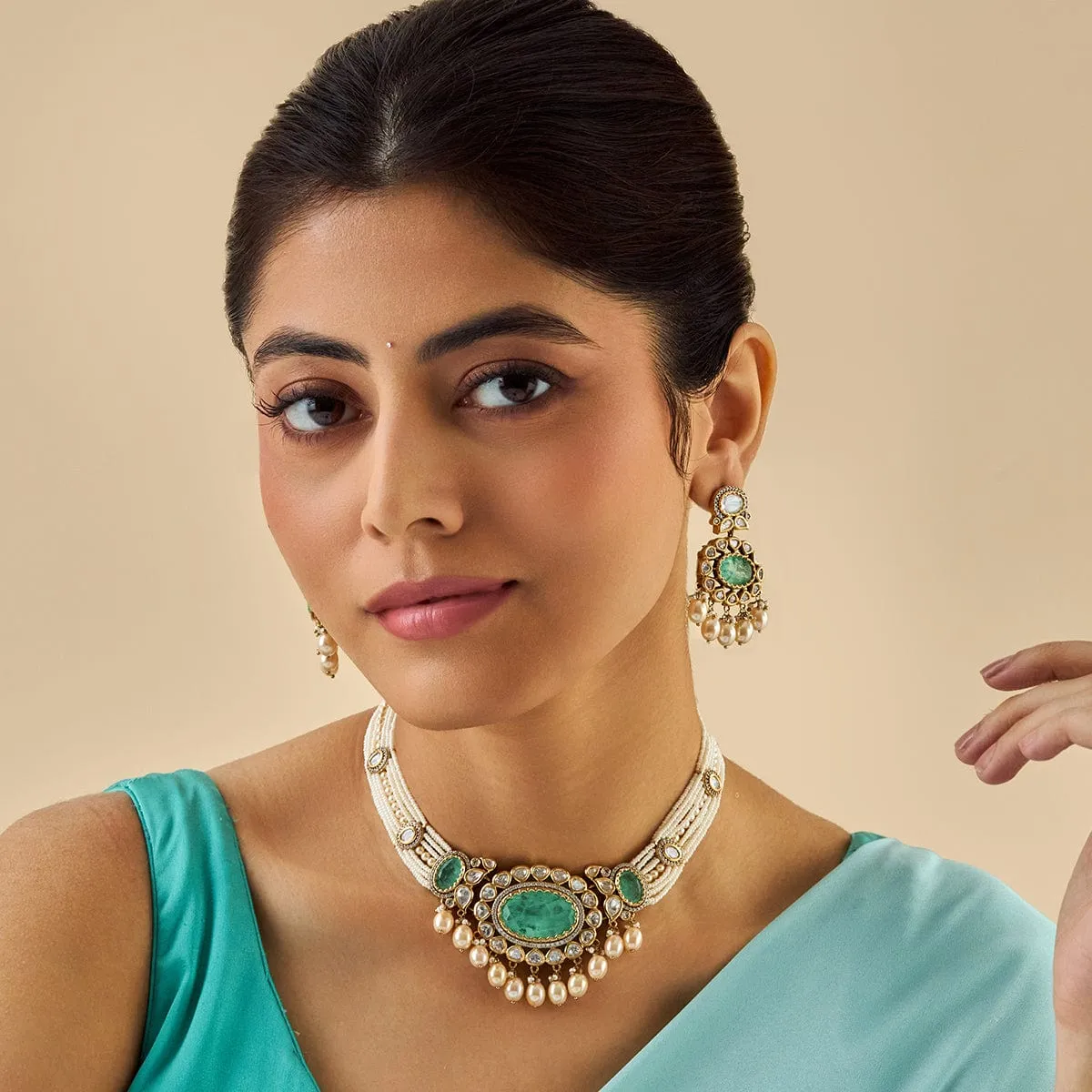 Kundan Necklace 174046