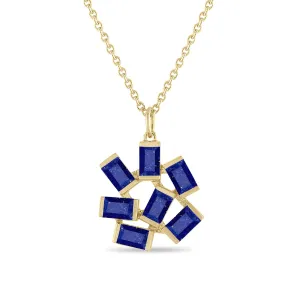 Large Jubilation Pendant Necklace: Lapis