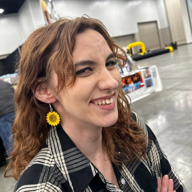 Large Kansas Sunflower Dangle Earrings by Cate's Concepts, LLC