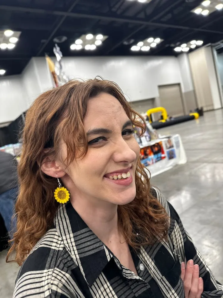 Large Kansas Sunflower Dangle Earrings by Cate's Concepts, LLC