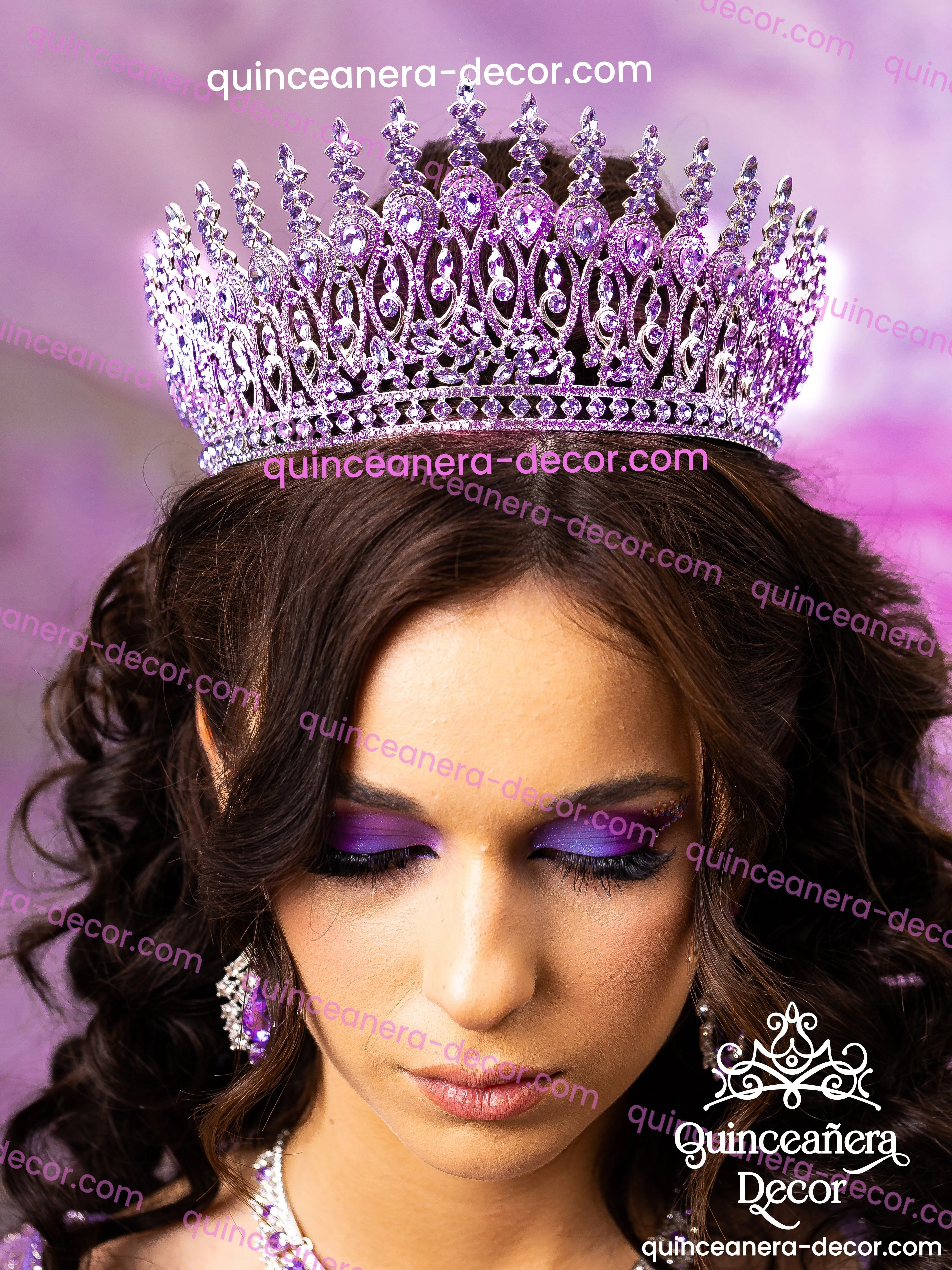 Lavender quinceanera pillows set
