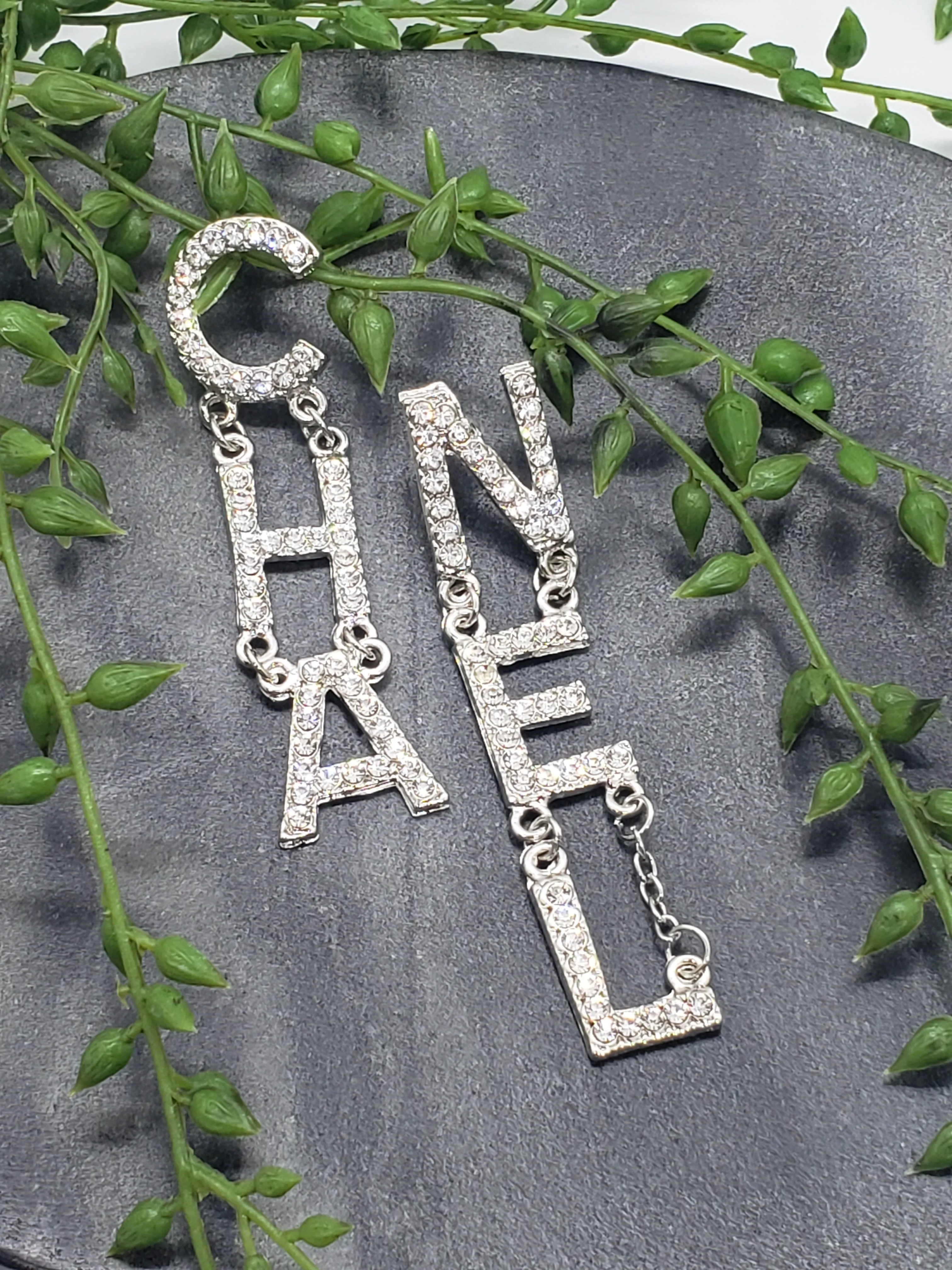 Letter Drop Earrings