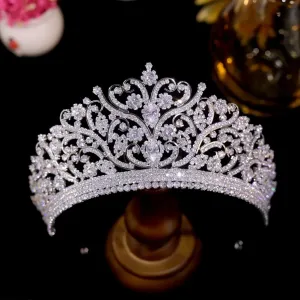 Luxury CZ Bridal Tiaras Cubic Zirconia Crown