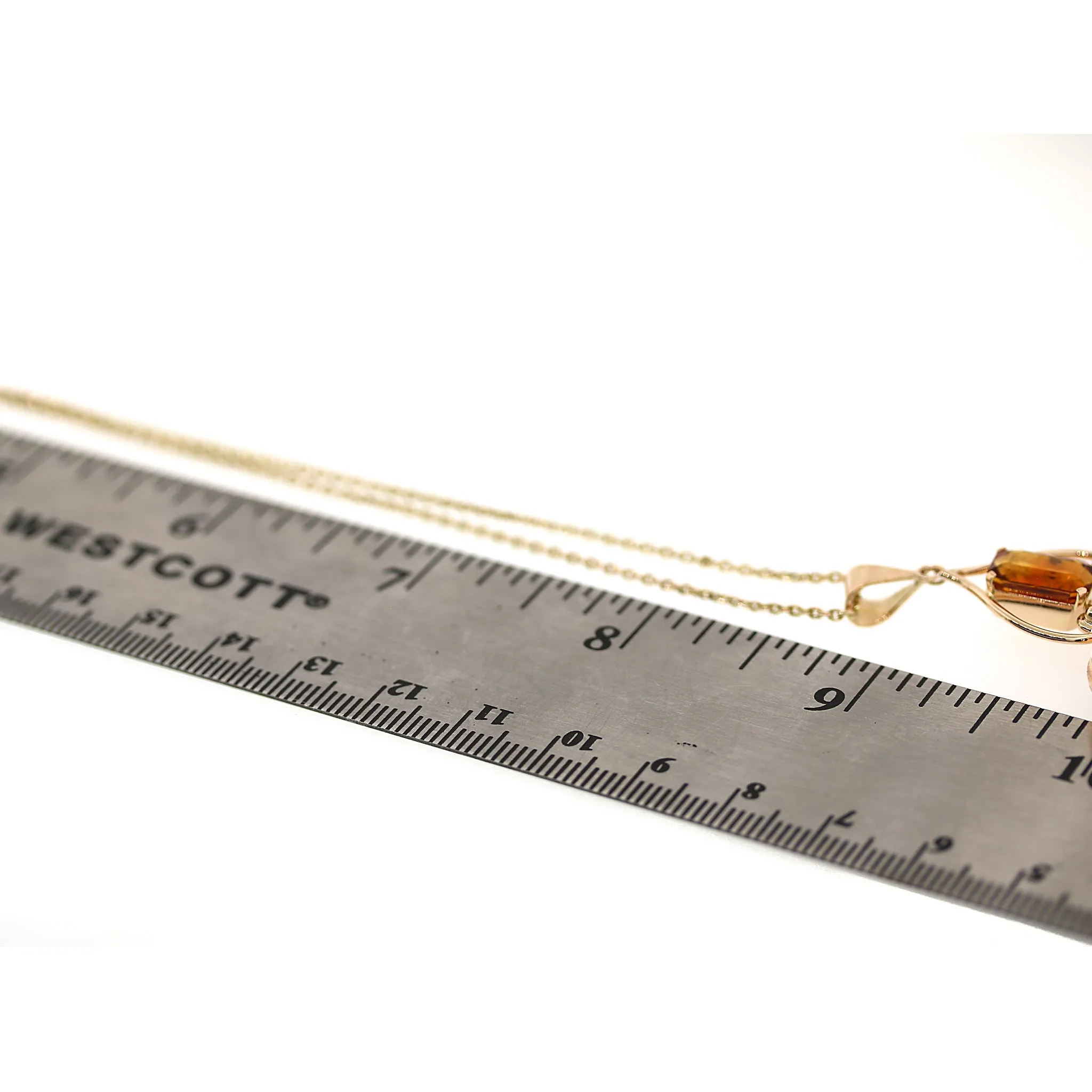 Madeira Citrine Pendant Necklace