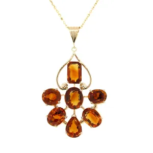 Madeira Citrine Pendant Necklace
