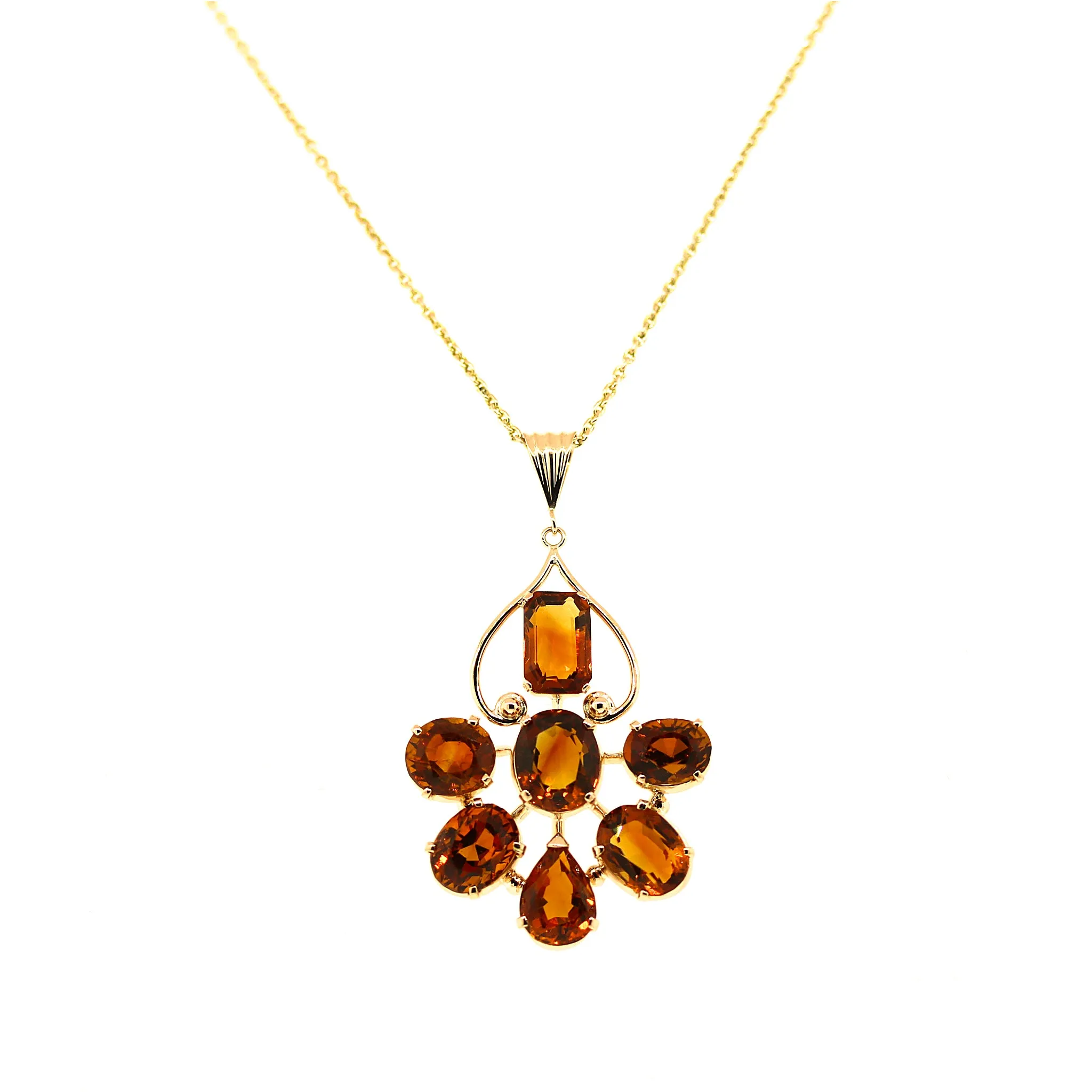 Madeira Citrine Pendant Necklace