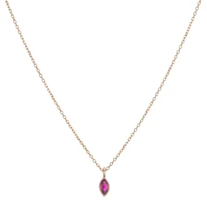 Marquise Ruby Wisp Necklace (ready to ship option)*