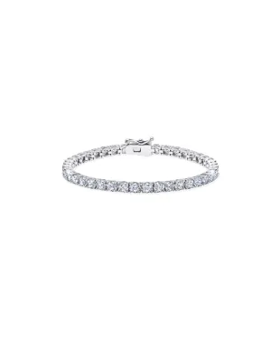 Mens Brilliant Cut Tennis Bracelet Finished in Pure Platinum