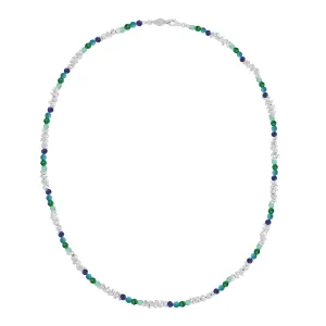 Men's Jagged Nugget & Gemstone Necklace